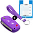 Capa para chave do carro compatível com Fiat - Capa Protetora de Chave Remota de Silicone - Tampa Remota FOB - Roxo