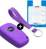 TBU car Fiat Capa Silicone Chave do carro - Capa protetora - Tampa remota FOB - Roxo