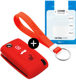 TBU car TBU car Car key cover compatible with Fiat - Silicone Protective Remote Key Shell - FOB Case Cover - Red