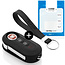 Capa para chave do carro compatível com Fiat - Capa Protetora de Chave Remota de Silicone - Tampa Remota FOB - Preto