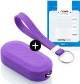 TBU car Fiat Capa Silicone Chave do carro - Capa protetora - Tampa remota FOB - Roxo