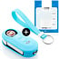 Capa para chave do carro compatível com Fiat - Capa Protetora de Chave Remota de Silicone - Tampa Remota FOB - Azul claro