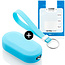 Capa para chave do carro compatível com Fiat - Capa Protetora de Chave Remota de Silicone - Tampa Remota FOB - Azul claro