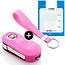 Capa para chave do carro compatível com Fiat - Capa Protetora de Chave Remota de Silicone - Tampa Remota FOB - Rosa (Hearts)
