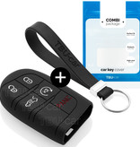 TBU car TBU car Car key cover compatible with Fiat - Silicone Protective Remote Key Shell - FOB Case Cover - Black