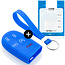 Capa para chave do carro compatível com Fiat - Capa Protetora de Chave Remota de Silicone - Tampa Remota FOB - Azul