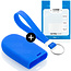 Capa para chave do carro compatível com Fiat - Capa Protetora de Chave Remota de Silicone - Tampa Remota FOB - Azul