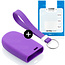 Capa para chave do carro compatível com Fiat - Capa Protetora de Chave Remota de Silicone - Tampa Remota FOB - Roxo