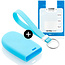 Capa para chave do carro compatível com Fiat - Capa Protetora de Chave Remota de Silicone - Tampa Remota FOB - Azul claro