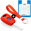 Funda Carcasa llave compatible con Fiat - Funda de Silicona - Cover de Llave Coche - Rojo