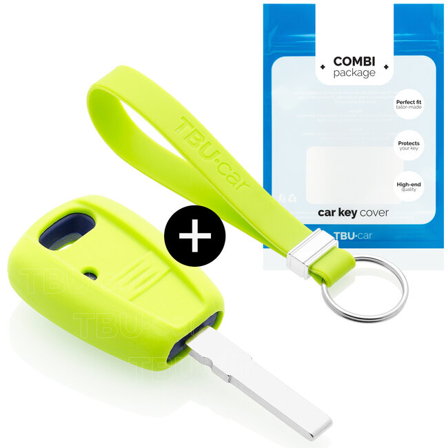 Cover chiavi auto compatibile con Fiat - Copertura protettiva - Custodia Protettiva in Silicone - Verde lime