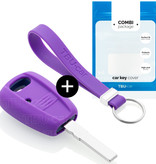 TBU car Fiat Capa Silicone Chave do carro - Capa protetora - Tampa remota FOB - Roxo