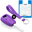 Capa para chave do carro compatível com Fiat - Capa Protetora de Chave Remota de Silicone - Tampa Remota FOB - Roxo