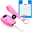 Capa para chave do carro compatível com Fiat - Capa Protetora de Chave Remota de Silicone - Tampa Remota FOB - Rosa