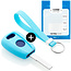 Capa para chave do carro compatível com Fiat - Capa Protetora de Chave Remota de Silicone - Tampa Remota FOB - Azul claro