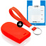 Capa para chave do carro compatível com Jeep - Capa Protetora de Chave Remota de Silicone - Tampa Remota FOB - Vermelho