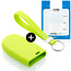 Funda Carcasa llave compatible con Jeep - Funda de Silicona - Cover de Llave Coche - Verde lima