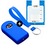 Capa para chave do carro compatível com Mazda - Capa Protetora de Chave Remota de Silicone - Tampa Remota FOB - Azul