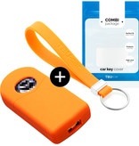 TBU car Mazda Capa Silicone Chave do carro - Capa protetora - Tampa remota FOB - Laranja