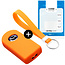 Capa para chave do carro compatível com Mazda - Capa Protetora de Chave Remota de Silicone - Tampa Remota FOB - Laranja