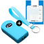 Capa para chave do carro compatível com Mazda - Capa Protetora de Chave Remota de Silicone - Tampa Remota FOB - Azul claro