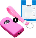 TBU car Mazda Capa Silicone Chave do carro - Capa protetora - Tampa remota FOB - Rosa