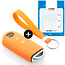 Capa para chave do carro compatível com Mazda - Capa Protetora de Chave Remota de Silicone - Tampa Remota FOB - Laranja