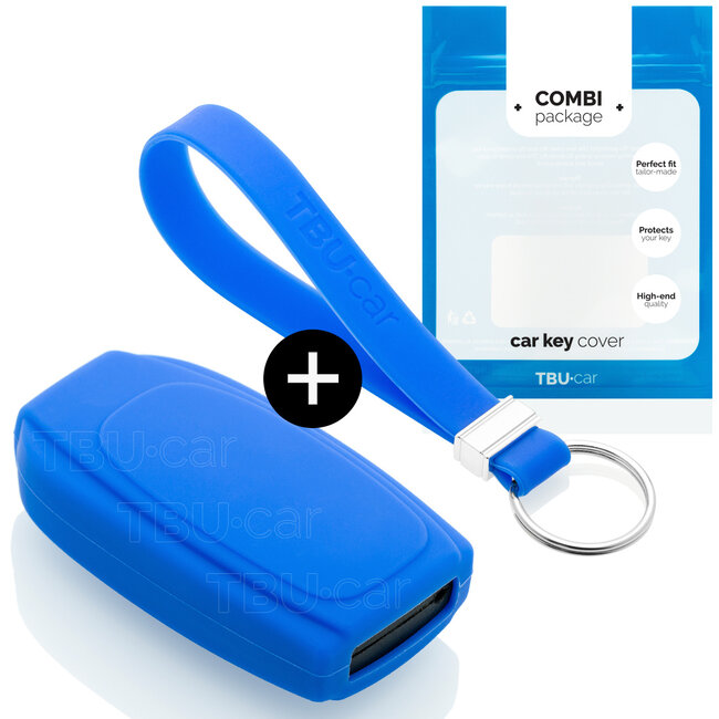 Funda Carcasa llave compatible con Volvo - Funda de Silicona - Cover de Llave Coche - Azul