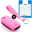 Housse de Protection clé compatible avec Volvo - Coque Cover Housse étui en Silicone - Rose