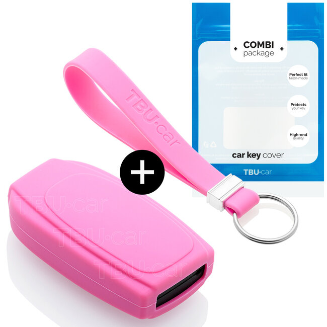Funda Carcasa llave compatible con Volvo - Funda de Silicona - Cover de Llave Coche - Rosa