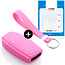 Housse de Protection clé compatible avec Volvo - Coque Cover Housse étui en Silicone - Rose