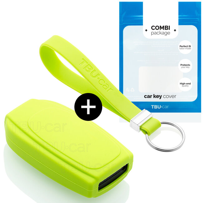Housse de Protection clé compatible avec Volvo - Coque Cover Housse étui en Silicone - Citron vert
