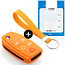 Capa para chave do carro compatível com Volvo - Capa Protetora de Chave Remota de Silicone - Tampa Remota FOB - Laranja