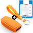 Capa para chave do carro compatível com Volvo - Capa Protetora de Chave Remota de Silicone - Tampa Remota FOB - Laranja