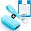 Capa para chave do carro compatível com Volvo - Capa Protetora de Chave Remota de Silicone - Tampa Remota FOB - Azul claro