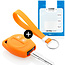 Car key cover compatible with Suzuki - Silicone Protective Remote Key Shell - FOB Case Cover - Orange