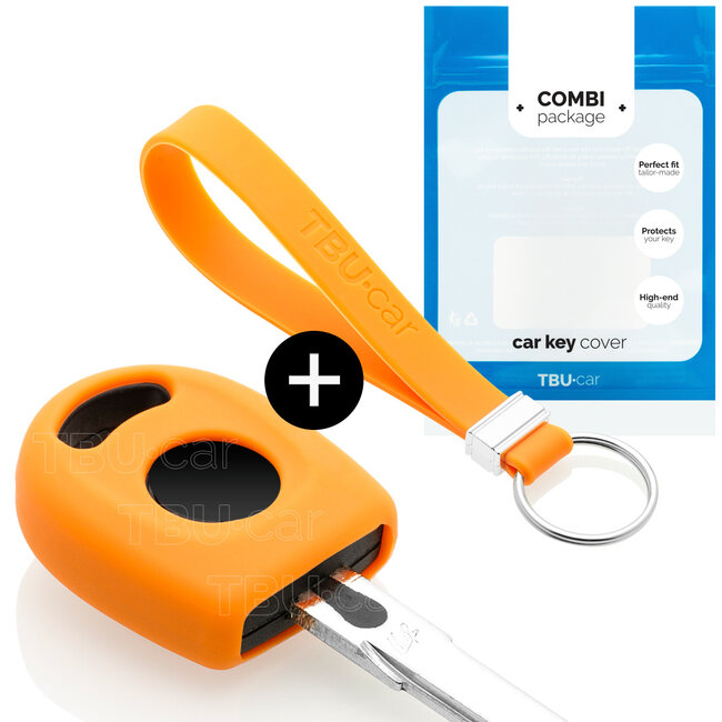 Funda Carcasa llave compatible con VW - Funda de Silicona - Cover de Llave Coche - Naranja