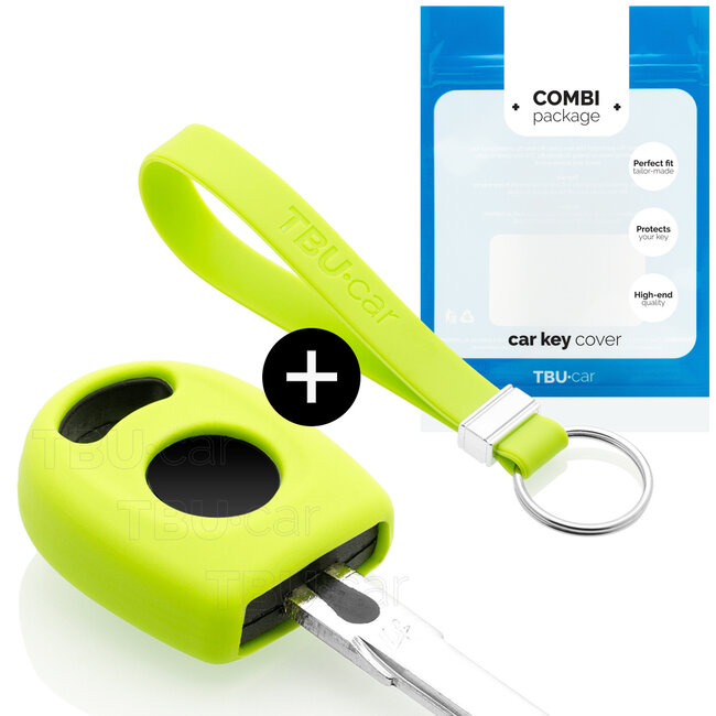 Funda Carcasa llave compatible con VW - Funda de Silicona - Cover de Llave Coche - Verde lima