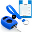 Capa para chave do carro compatível com VW - Capa Protetora de Chave Remota de Silicone - Tampa Remota FOB - Azul
