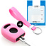 Housse de Protection clé compatible avec Volkswagen - Coque Cover Housse étui en Silicone - Rose