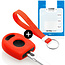 Capa para chave do carro compatível com VW - Capa Protetora de Chave Remota de Silicone - Tampa Remota FOB - Vermelho