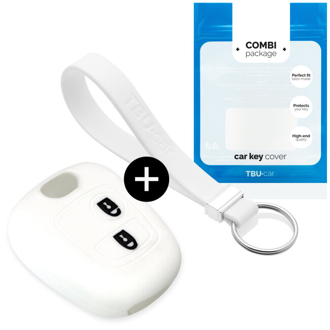 Capa para chave do carro compatível com Toyota - Capa Protetora de Chave Remota de Silicone - Tampa Remota FOB - Branco