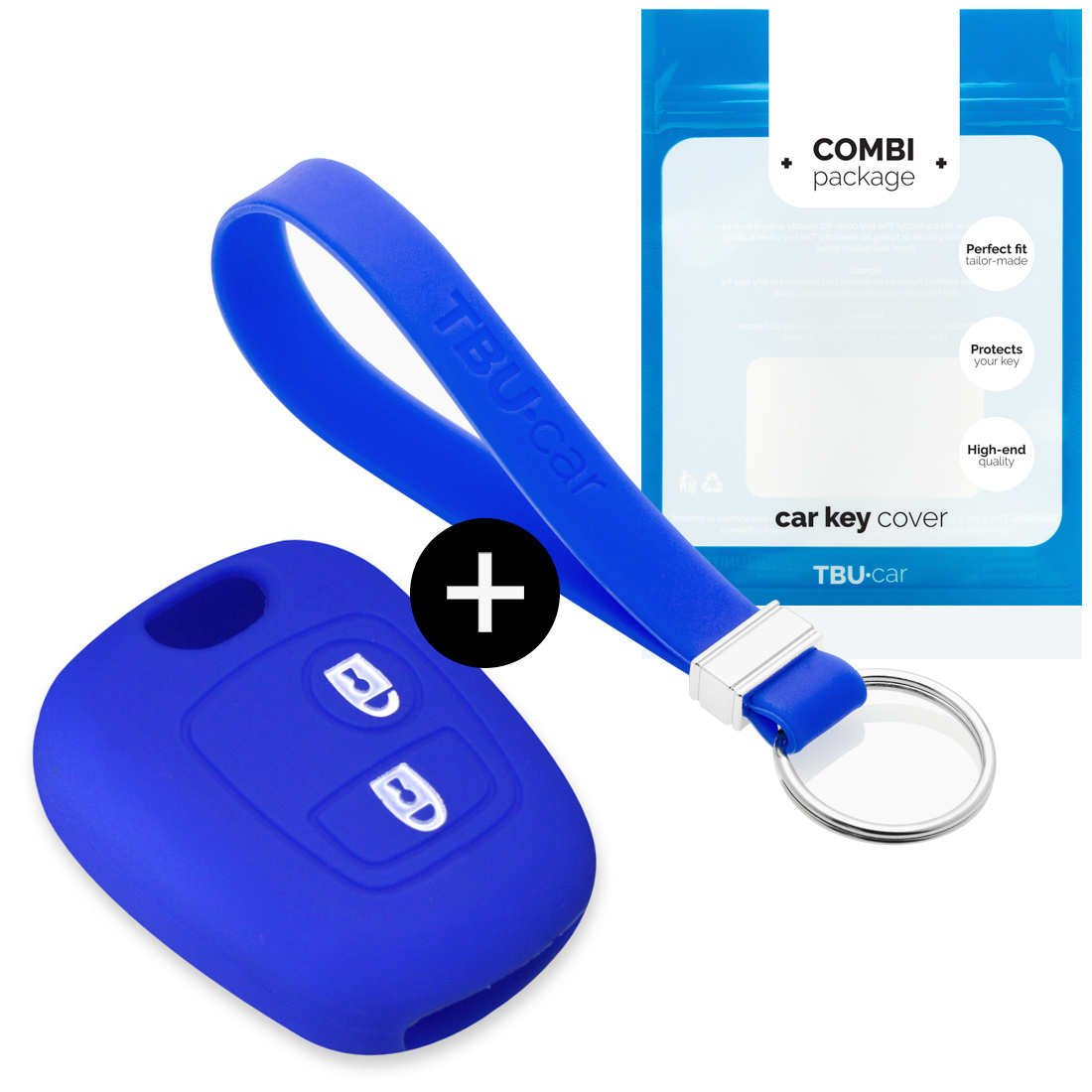 TBU car TBU car Car key cover compatible with Toyota - Silicone Protective Remote Key Shell - FOB Case Cover - Blue