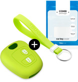 TBU car TBU car Car key cover compatible with Toyota - Silicone Protective Remote Key Shell - FOB Case Cover - Lime green