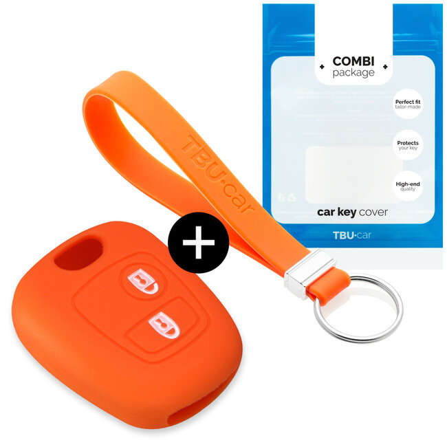 Housse de Protection clé compatible avec Toyota - Coque Cover Housse étui en Silicone - Orange