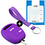 Capa para chave do carro compatível com Toyota - Capa Protetora de Chave Remota de Silicone - Tampa Remota FOB - Roxo