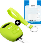TBU car TBU car Car key cover compatible with Toyota - Silicone Protective Remote Key Shell - FOB Case Cover - Lime green