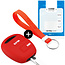Capa para chave do carro compatível com Toyota - Capa Protetora de Chave Remota de Silicone - Tampa Remota FOB - Vermelho