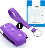 TBU car Toyota Capa Silicone Chave do carro - Capa protetora - Tampa remota FOB - Roxo