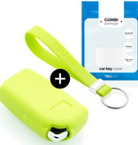 TBU car TBU car Car key cover compatible with Toyota - Silicone Protective Remote Key Shell - FOB Case Cover - Lime green